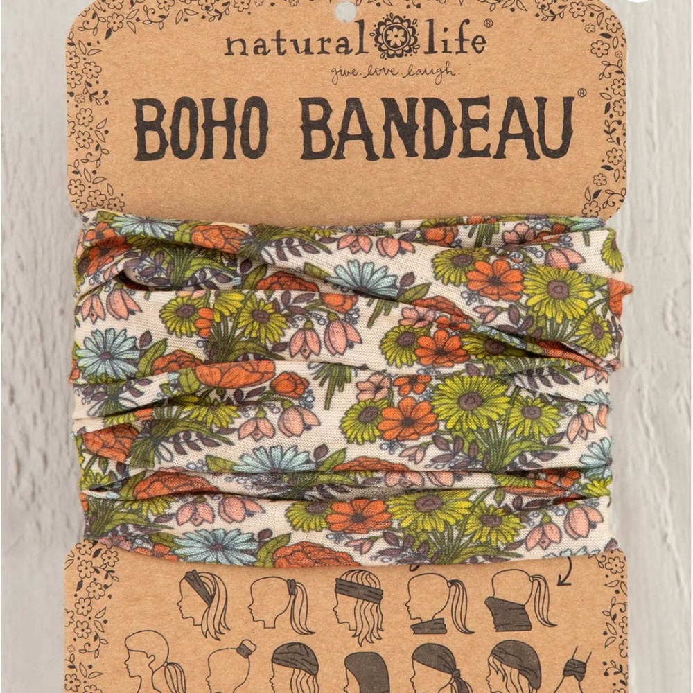 NATURAL LIFE Boho Bandeau Retro Daisy Cream Hair Accessory FULL Size